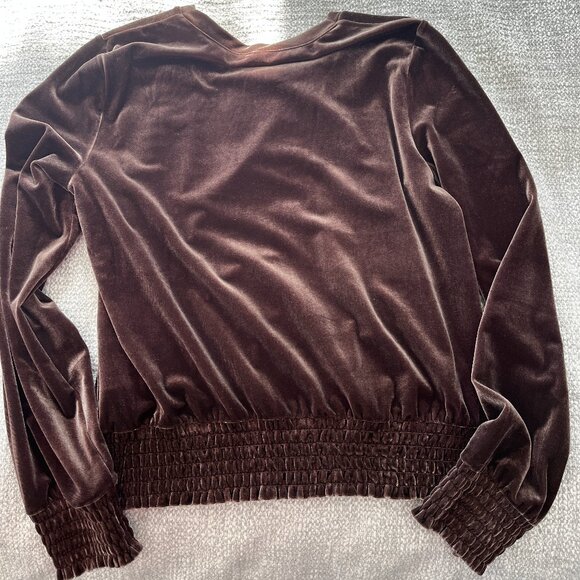 COMMANDO velvet crewneck sweatshirt in greige - Picture 8 of 8